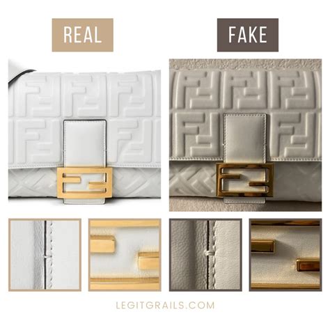 how to spot fake fendi baguette|real vs false fendi.